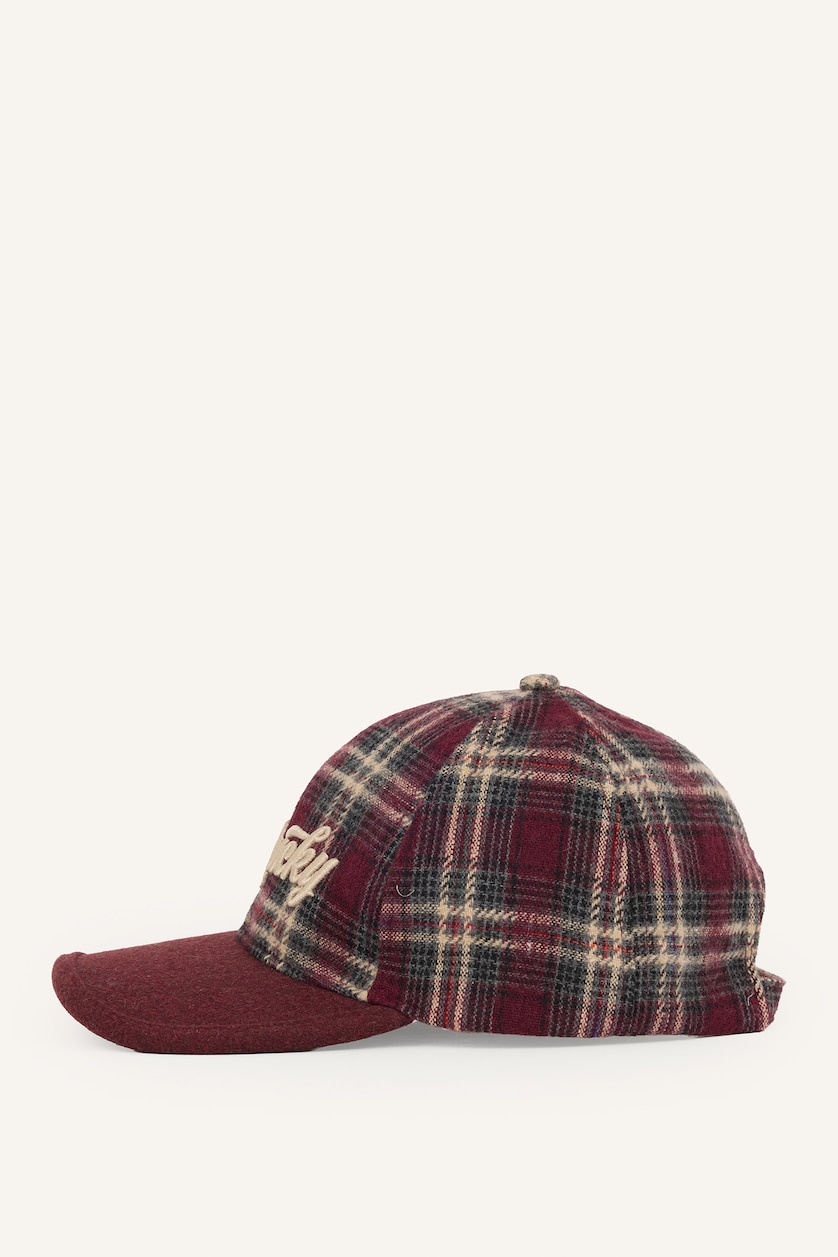 Men Bordeaux Man Plaid Hat