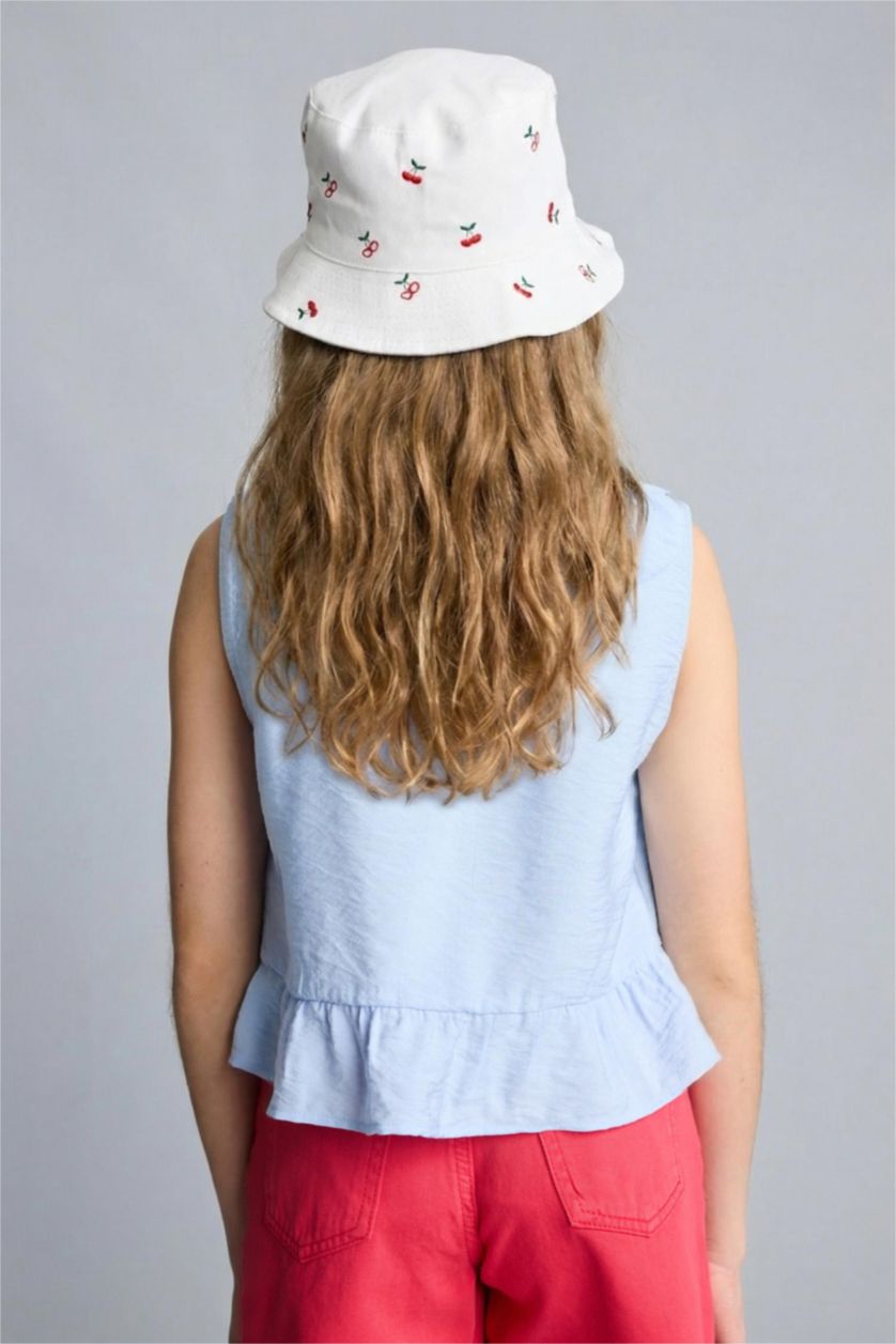 Kız Çocuk - Genç Kız Açık Mavi Kısa kollu Bluz Kız Çocuk