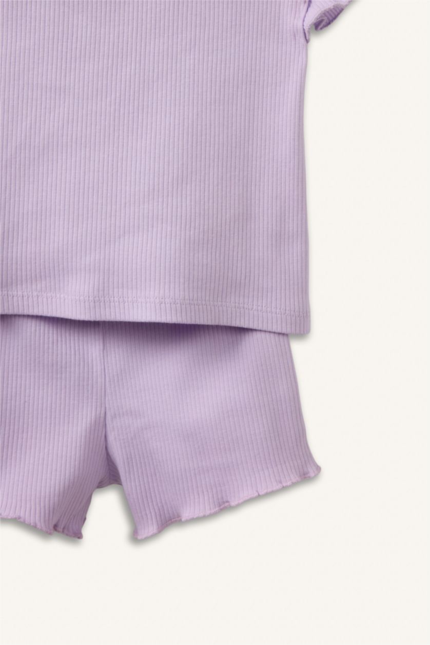 Kız Bebek Lila Fitilli Kaşkorse 2'li Takım Kız Bebek