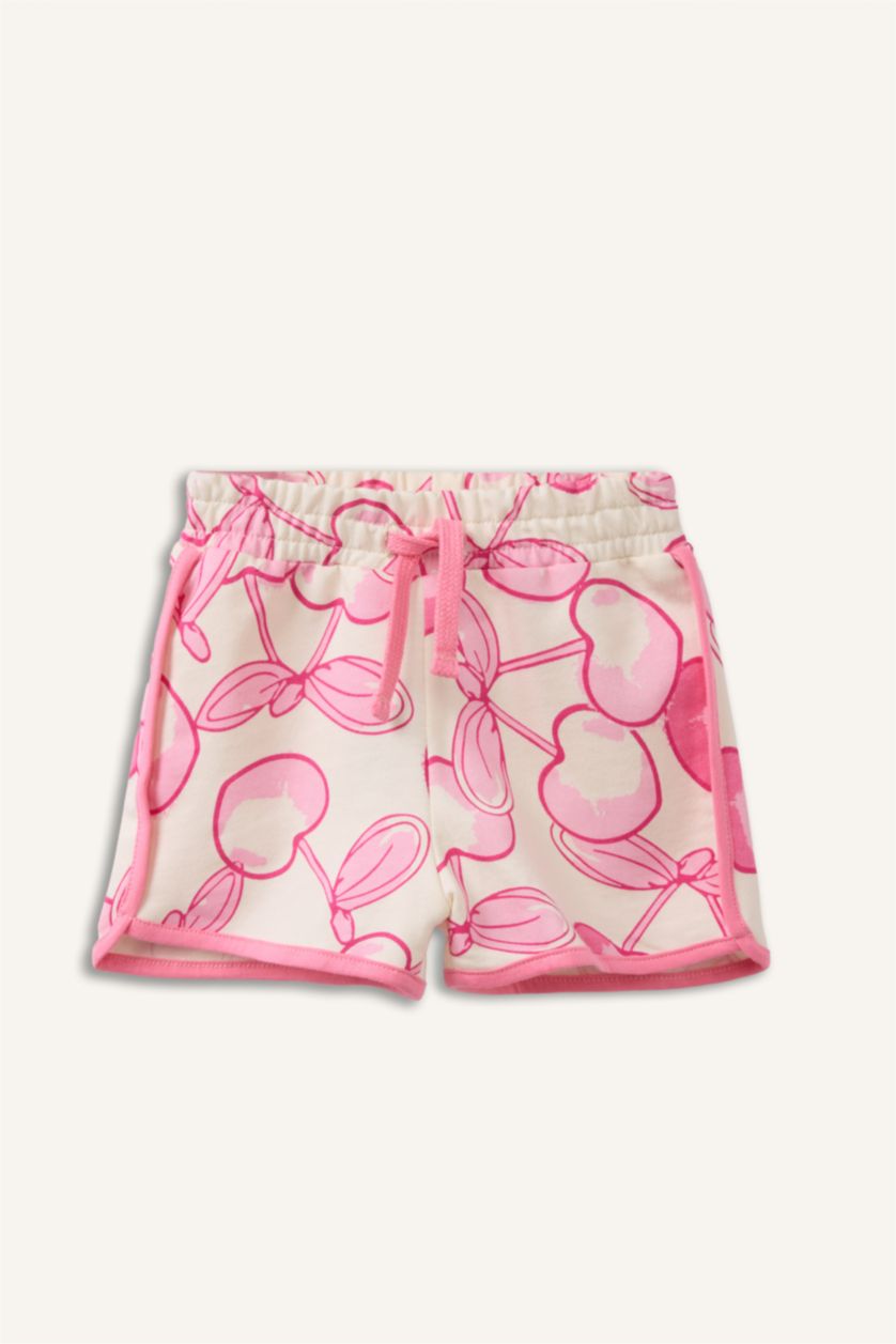 Kız Bebek Ekru Meyve Desenli 2'li Takım Kız Bebek