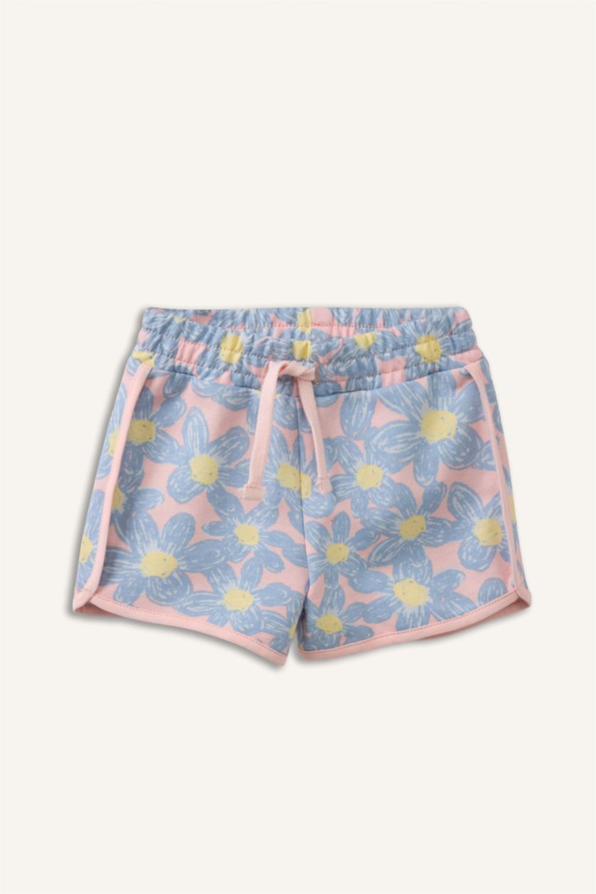 Kız Bebek Açık Pembe Çiçekli 2'li Takım Kız Bebek