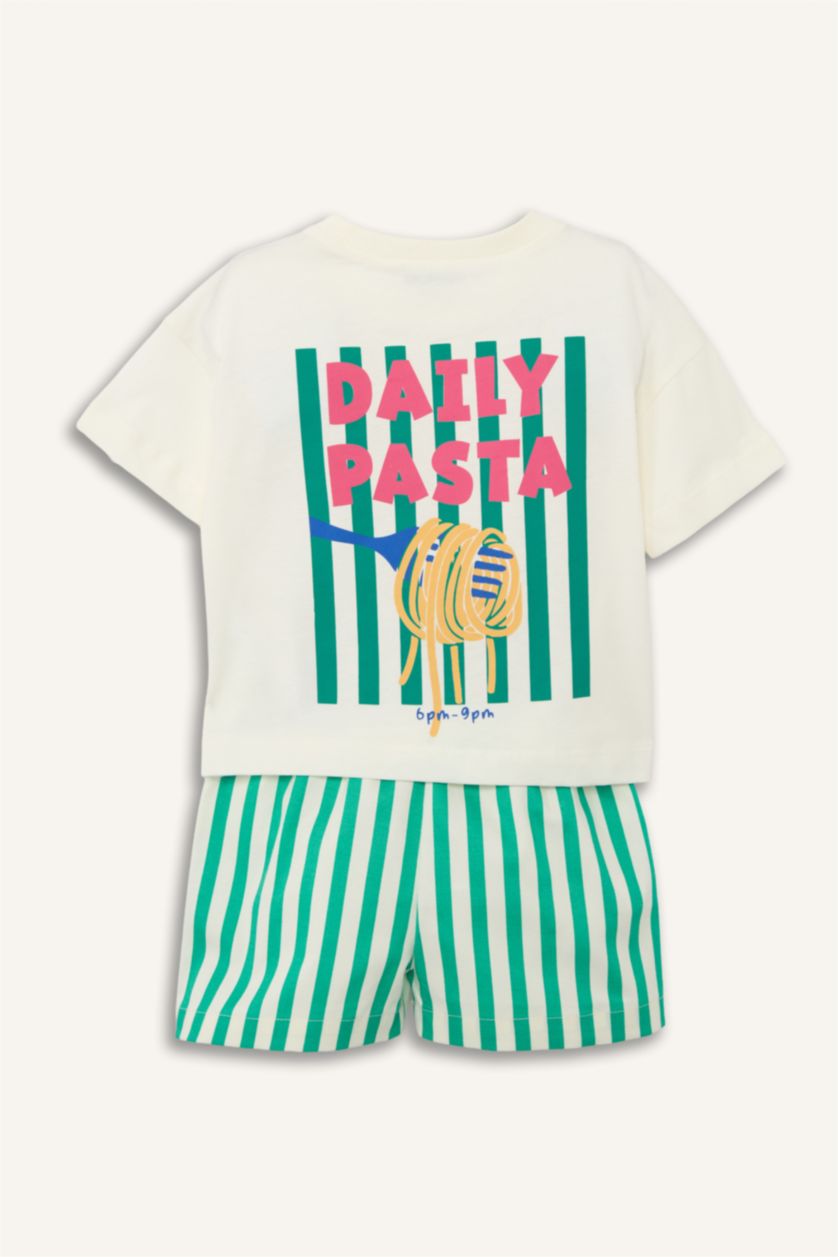 Kız Bebek Ekru Meyve 2'Li Takım Kız Bebek