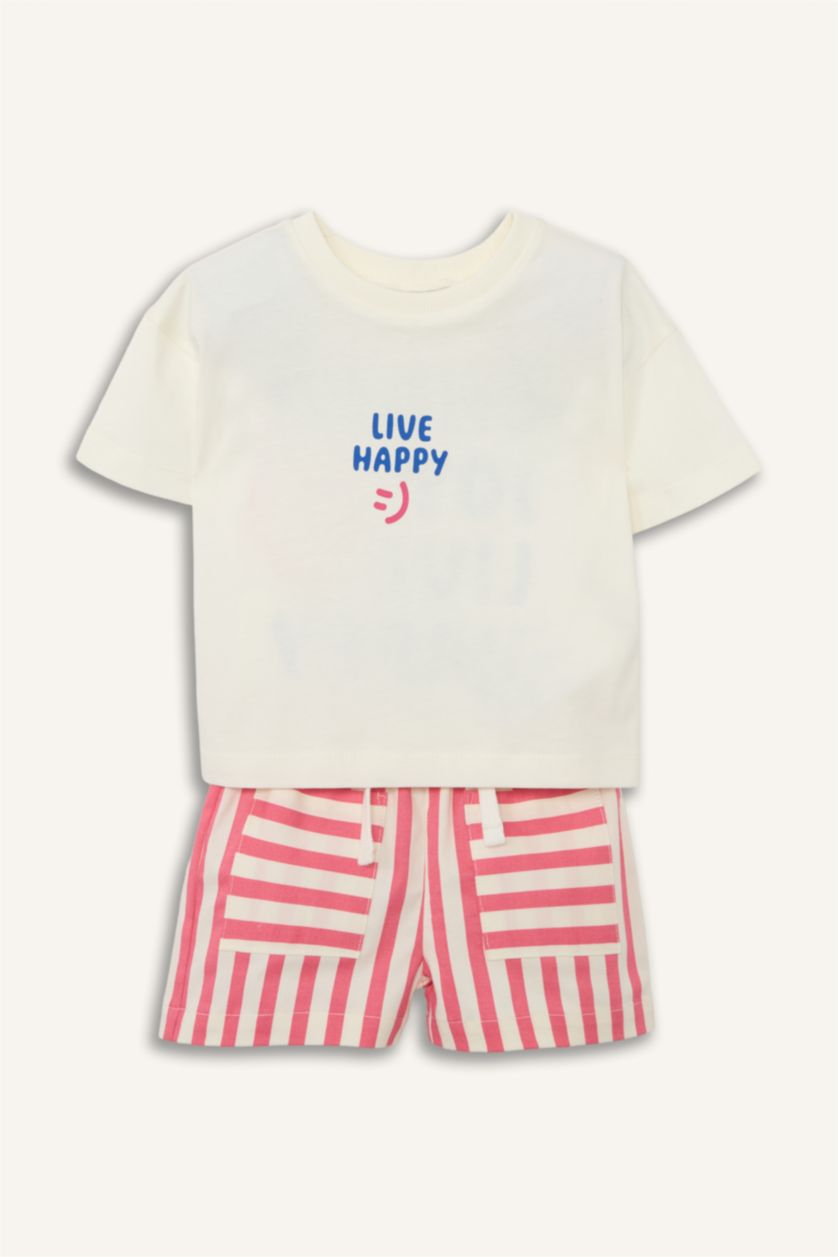 Kız Bebek Ekru 2'Li Takım Kız Bebek