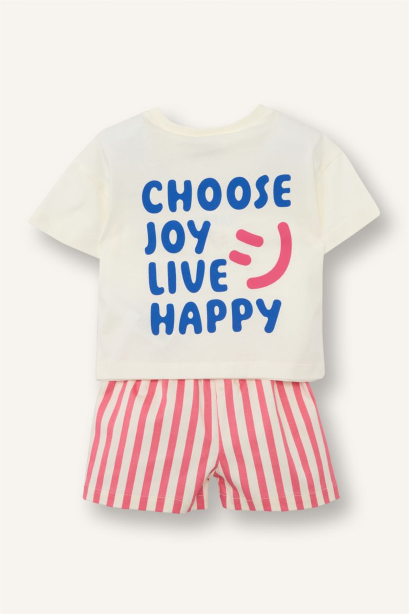 BÉBÉ FILLE Écru Ensemble T-shirt et Short pour bébé fille