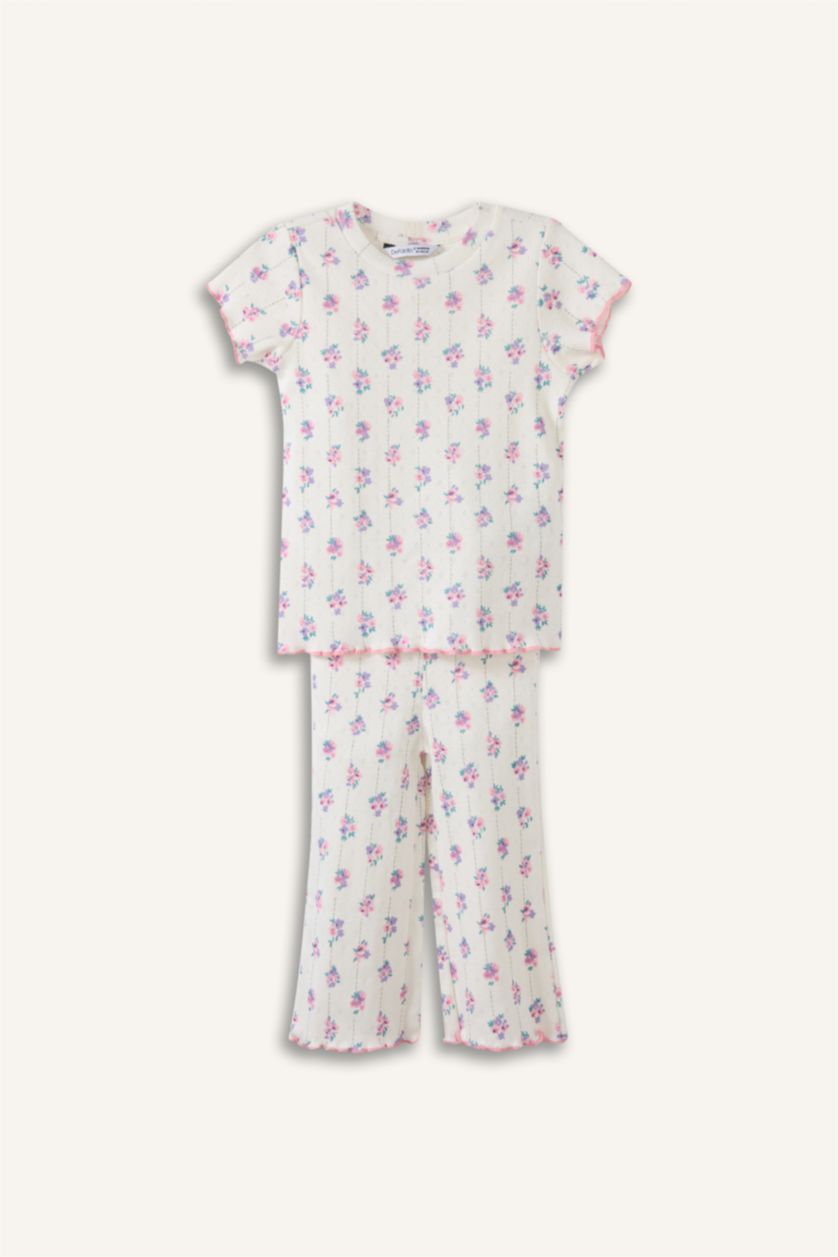 Kız Bebek Ekru 2'li Pijama Takımı Kız Bebek