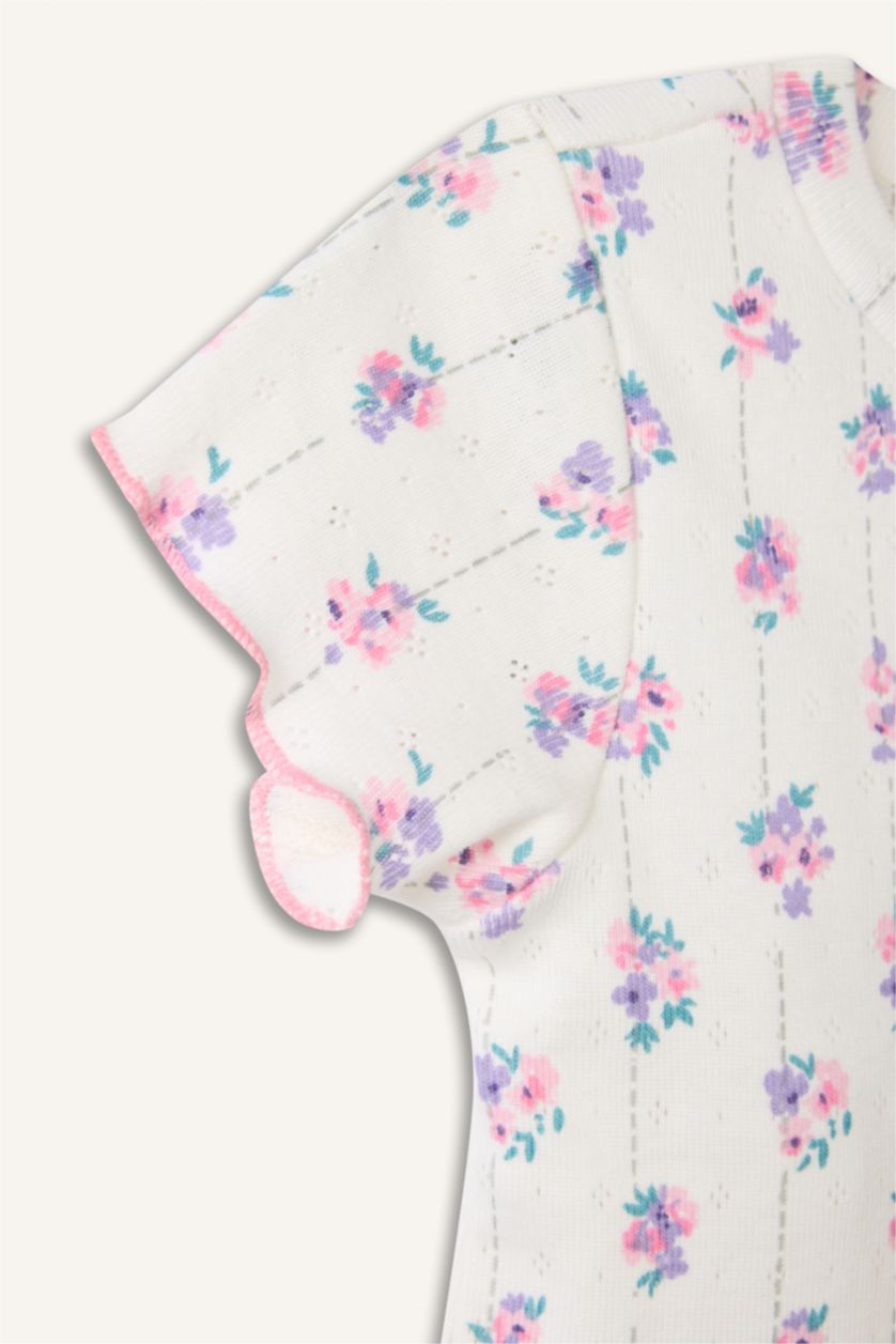 Kız Bebek Ekru 2'li Pijama Takımı Kız Bebek