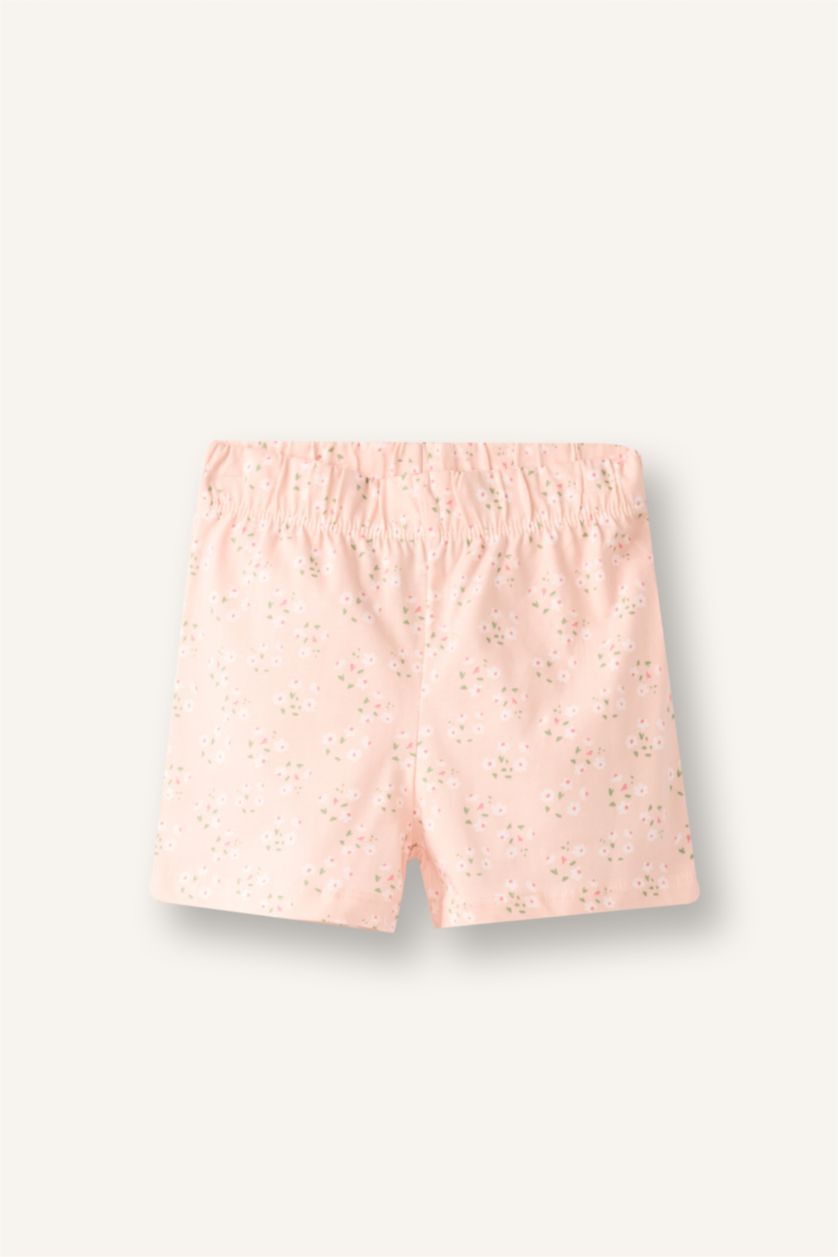 Baby Girls Salmon 2 piece Regular Fit Printed Woven Pajamas