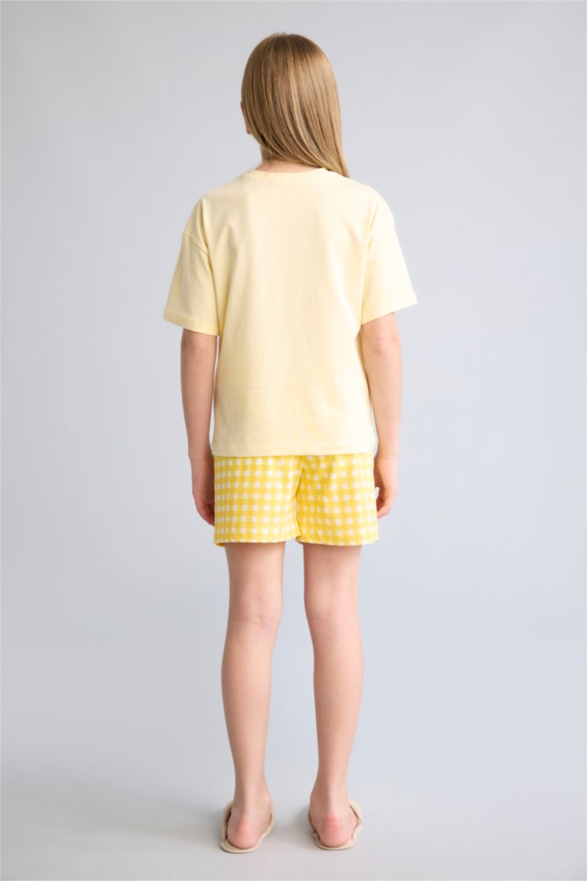 Young Girls - Teen Girls Light Yellow 2 piece Regular Fit Knitted Pyjamas