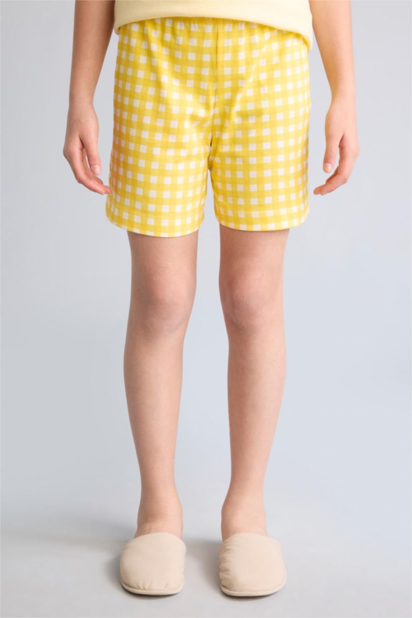 GIRLS & TEENS Light Yellow Girl 2 piece Regular Fit Knitted Pyjamas Set