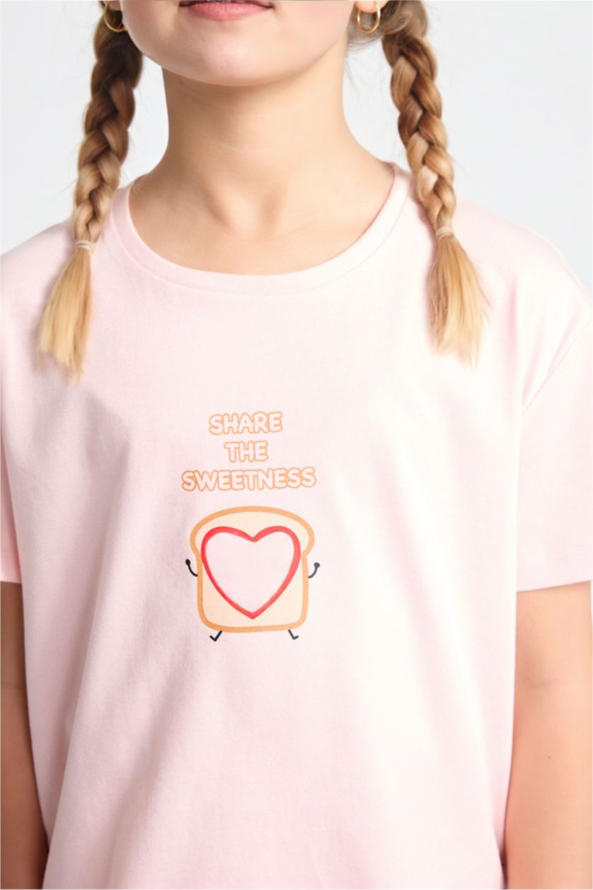 Young Girls - Teen Girls Light Pink 2 piece Regular Fit Knitted Pyjamas