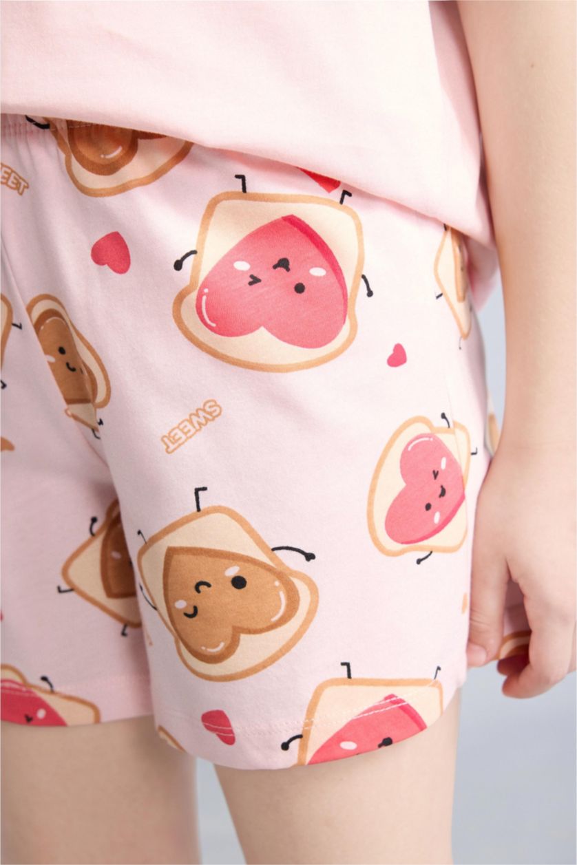 Young Girls - Teen Girls Light Pink 2 piece Regular Fit Knitted Pyjamas