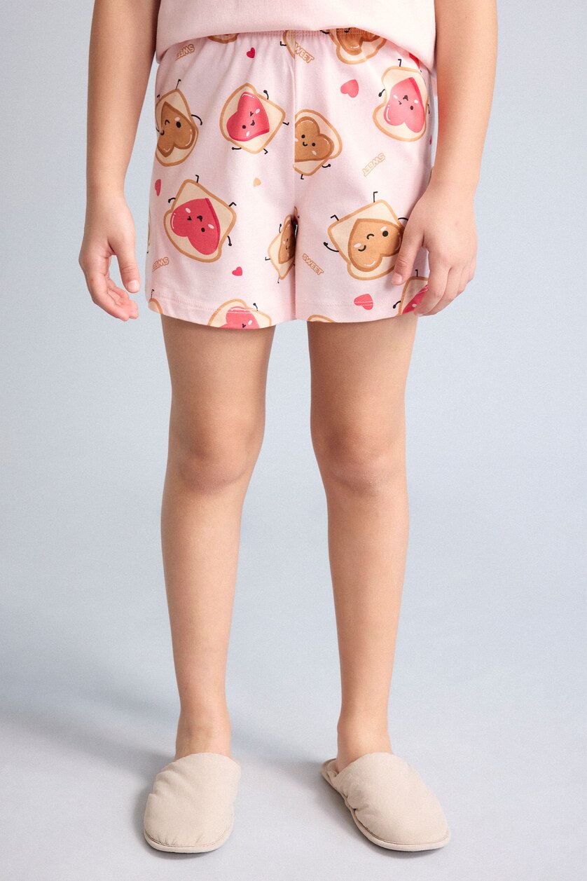 Young Girls - Teen Girls Light Pink 2 piece Regular Fit Knitted Pyjamas