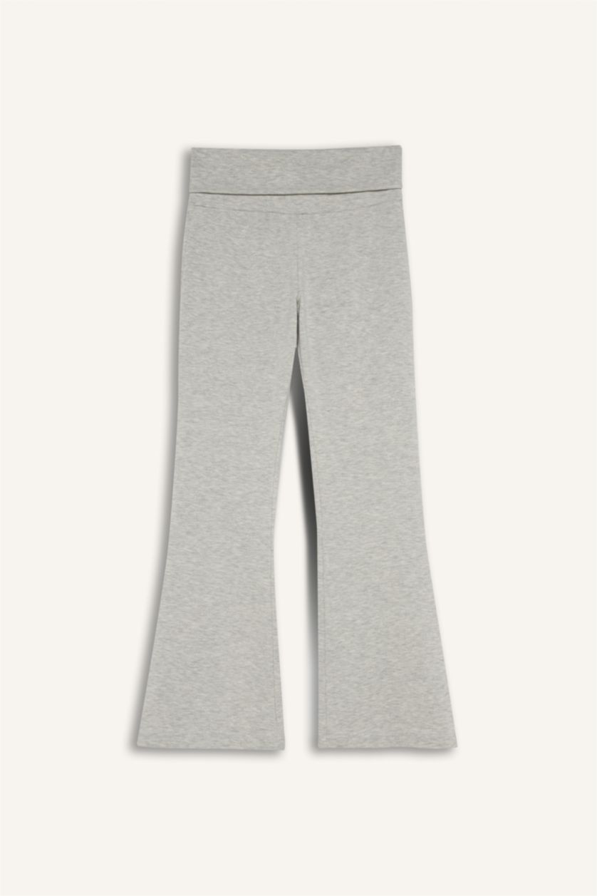 Kız Çocuk - Genç Kız Ekru Regular Fıt Ribana 2'li Pijama Takımı Kız Çocuk