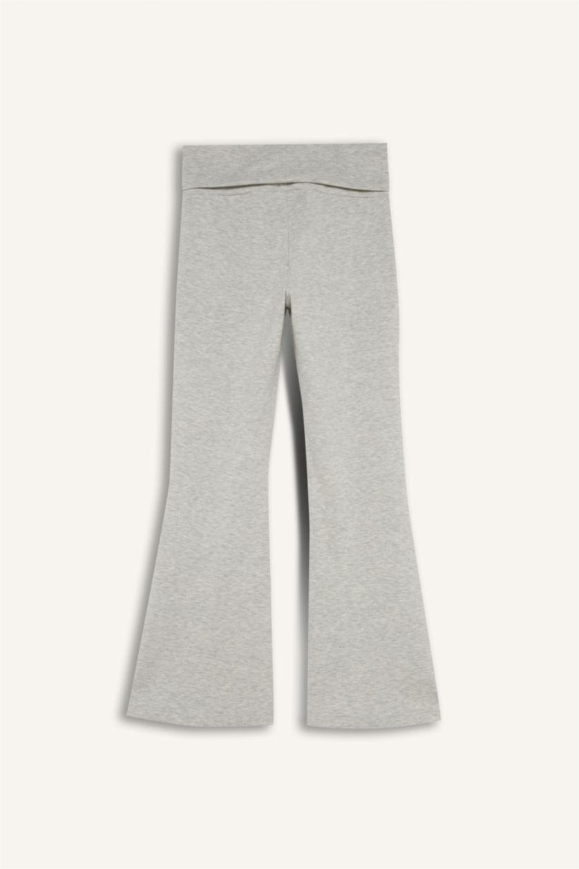 Kız Çocuk - Genç Kız Ekru Regular Fıt Ribana 2'li Pijama Takımı Kız Çocuk