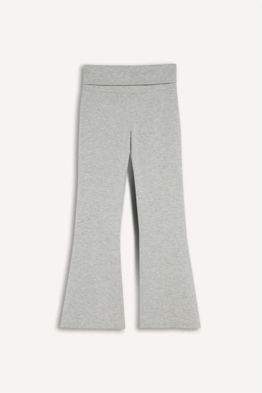 Kız Çocuk - Genç Kız Ekru Regular Fıt Ribana 2'li Pijama Takımı Kız Çocuk