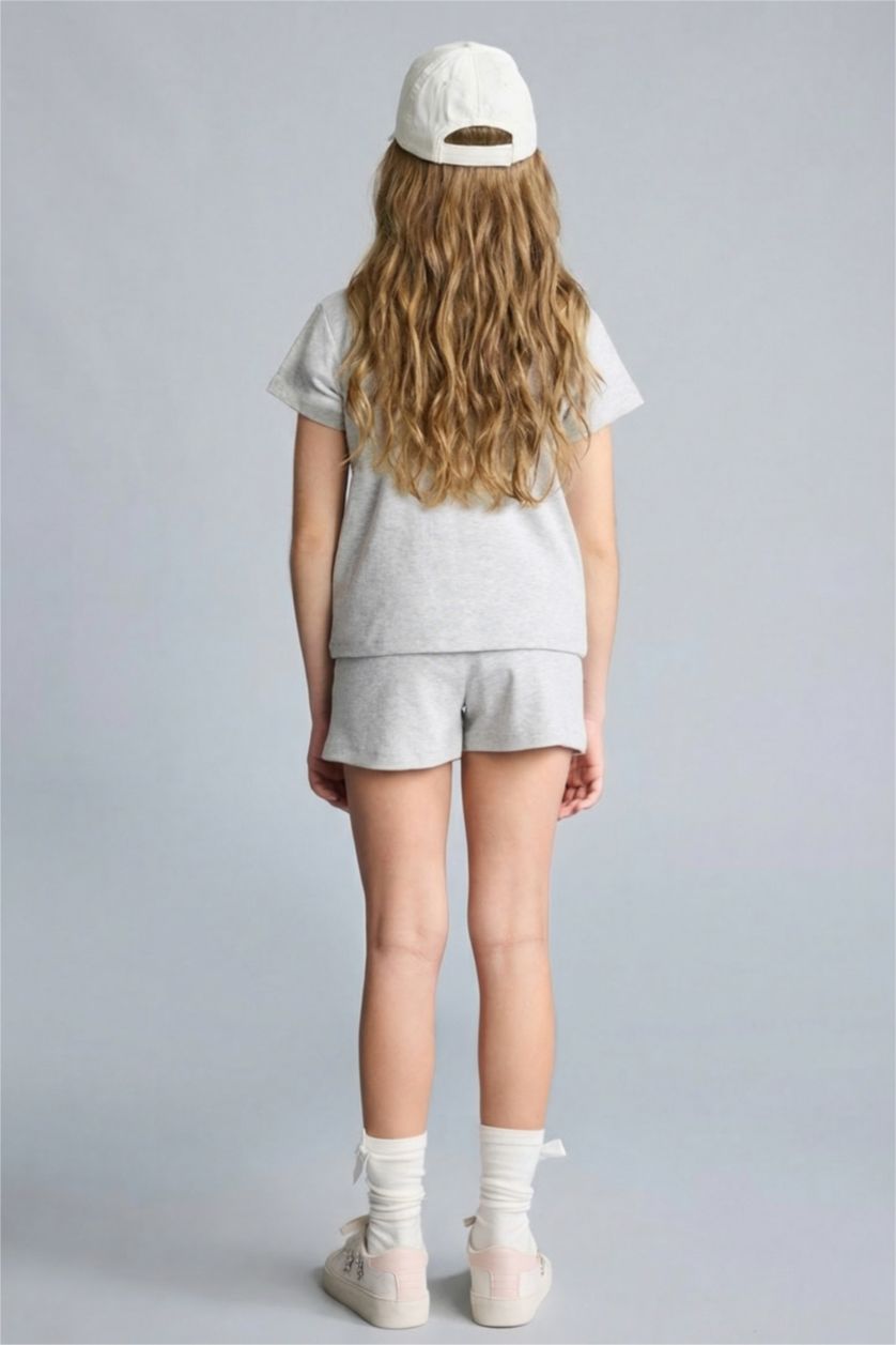 Kız Çocuk - Genç Kız Açık Gri Melange 2'Li Takım Kız Çocuk