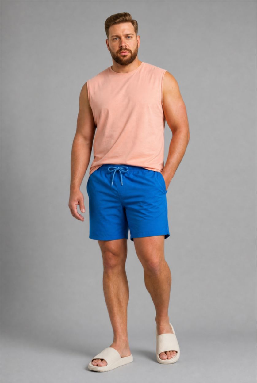 رجال كحلي Regular Fit Swim Shorts