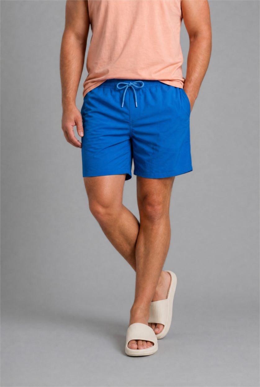 رجال كحلي Regular Fit Swim Shorts