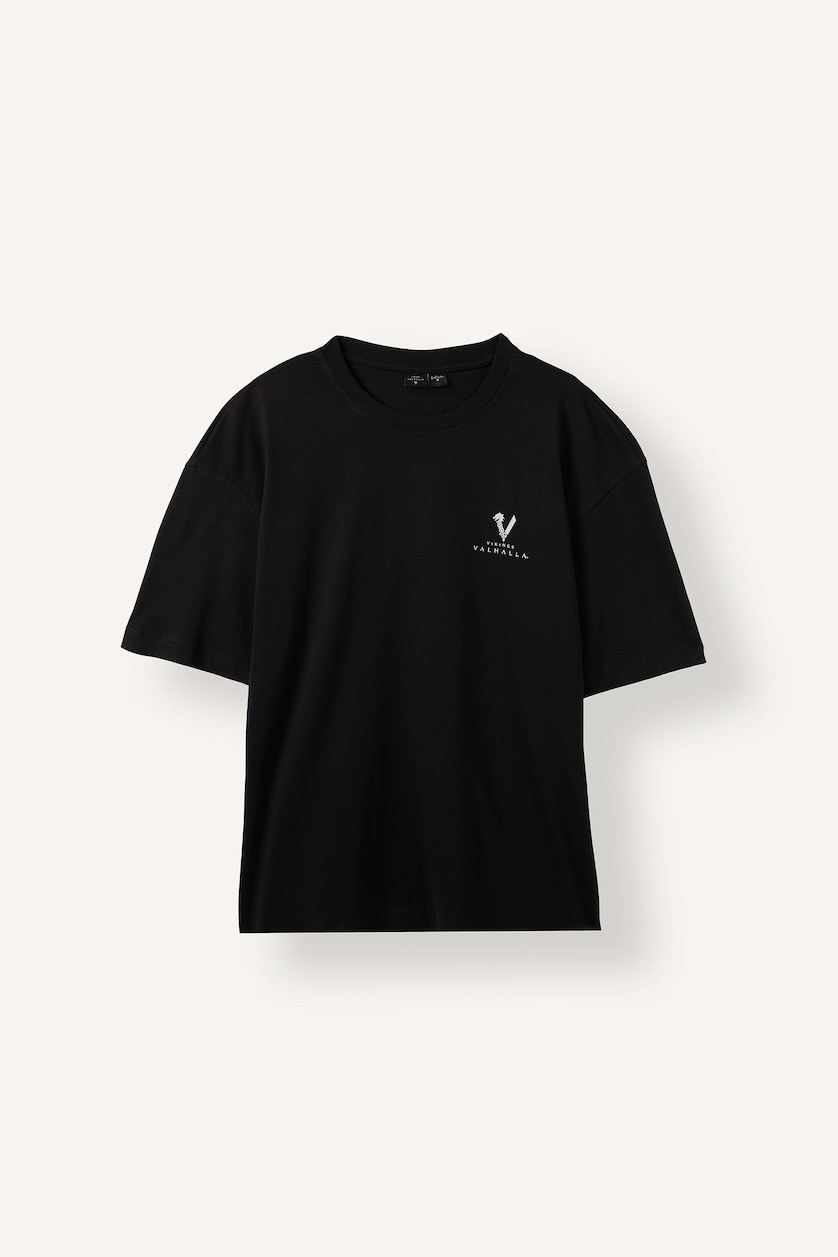 Мужчины Черный Футболка Boxy Fit