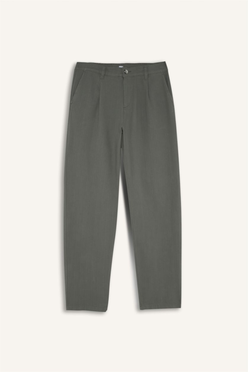 Erkek Gri Relax Fıt Pantolon