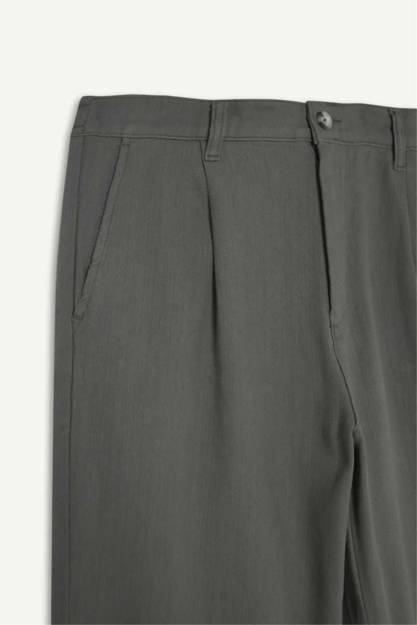 Erkek Gri Relax Fıt Pantolon