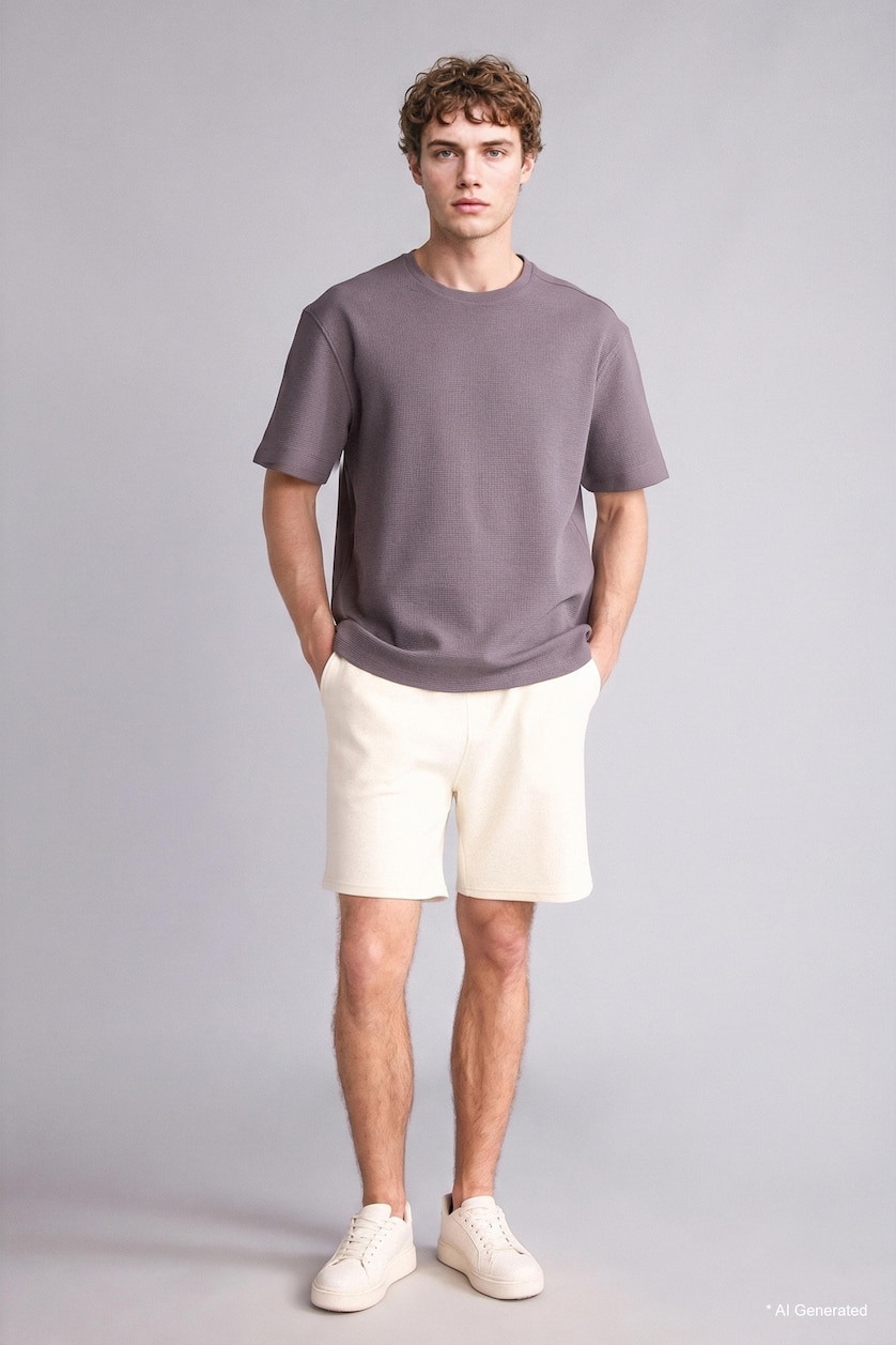 رجال رمادي داكن Comfort Fit Short Sleeve T-Shirt
