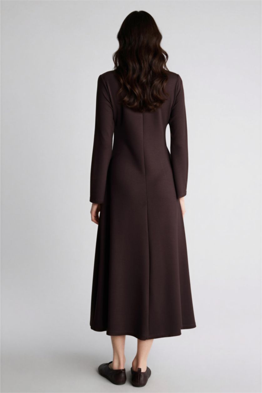 WOMAN Brown A Cut modal Dress