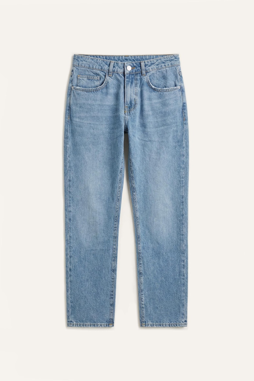 Erkek Lıght Blue Grey %100 Pamuk Straight Fit Pantolon