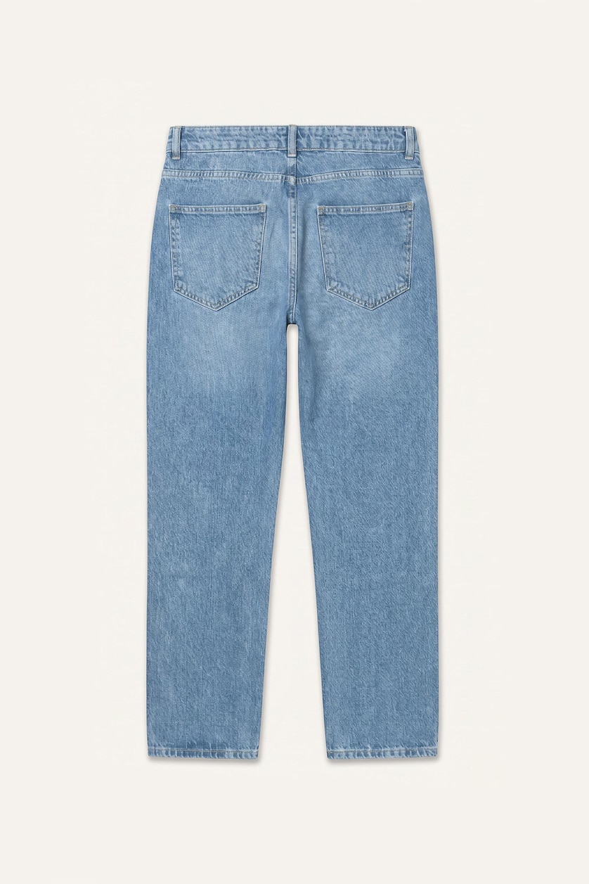Erkek Lıght Blue Grey %100 Pamuk Straight Fit Pantolon