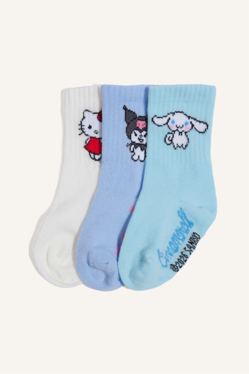 Kız Bebek Karma Hello Kitty 3'lü Uzun Çorap Kız Bebek