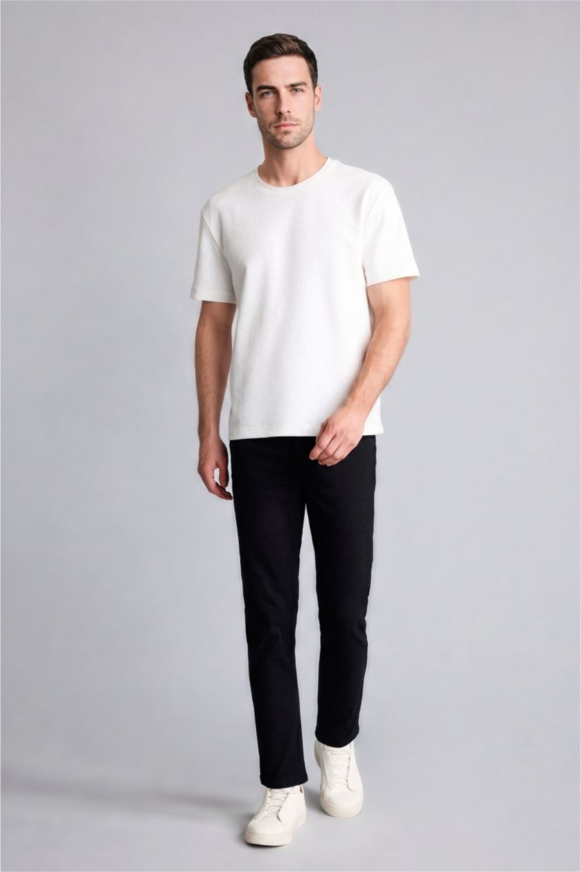 MAN Black Tapered Fit Trousers
