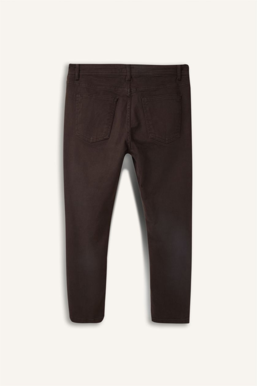 Erkek Kahve Tapered Fıt Pantolon