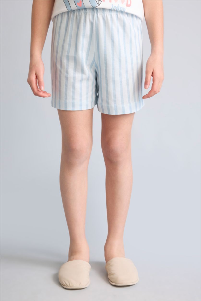 Young Girls - Teen Girls White 2 piece Regular Fit Knitted Pyjamas