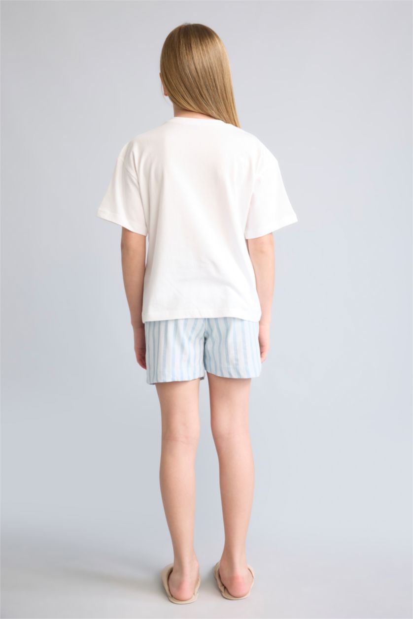 Young Girls - Teen Girls White 2 piece Regular Fit Knitted Pyjamas