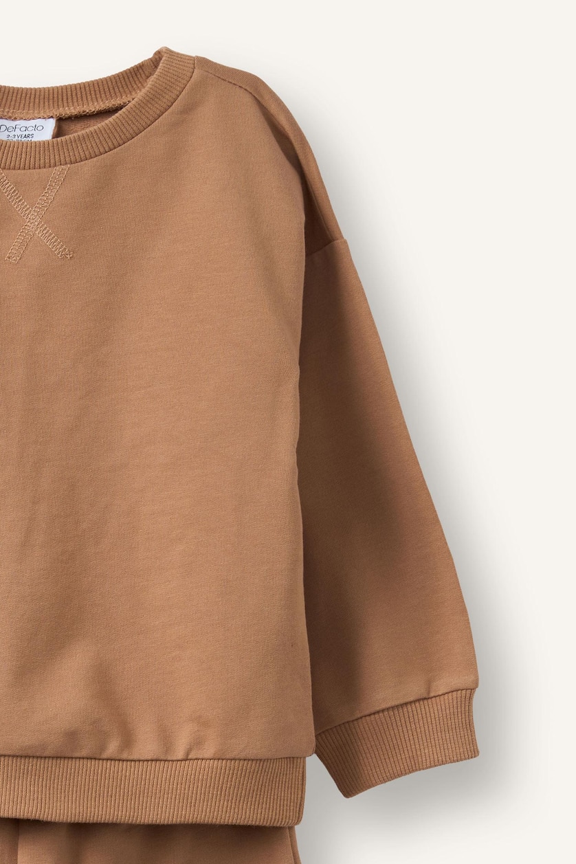 Baby Boys Beige Baby Boy Sweatshirt Sweatpants 2 Piece Set Baby Boys