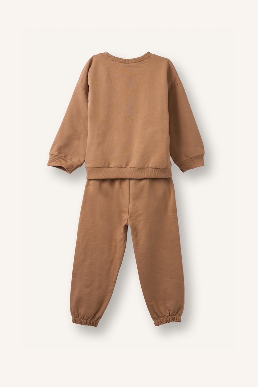 Baby Boys Beige Baby Boy Sweatshirt Sweatpants 2 Piece Set Baby Boys