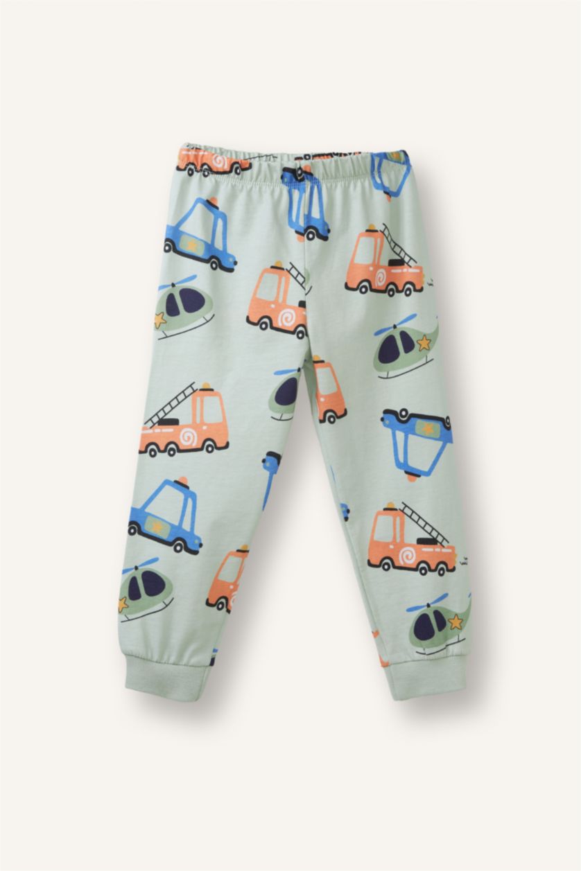 Erkek Bebek Mint 2'Li Baskılı Pijama Takımı Erkek Bebek