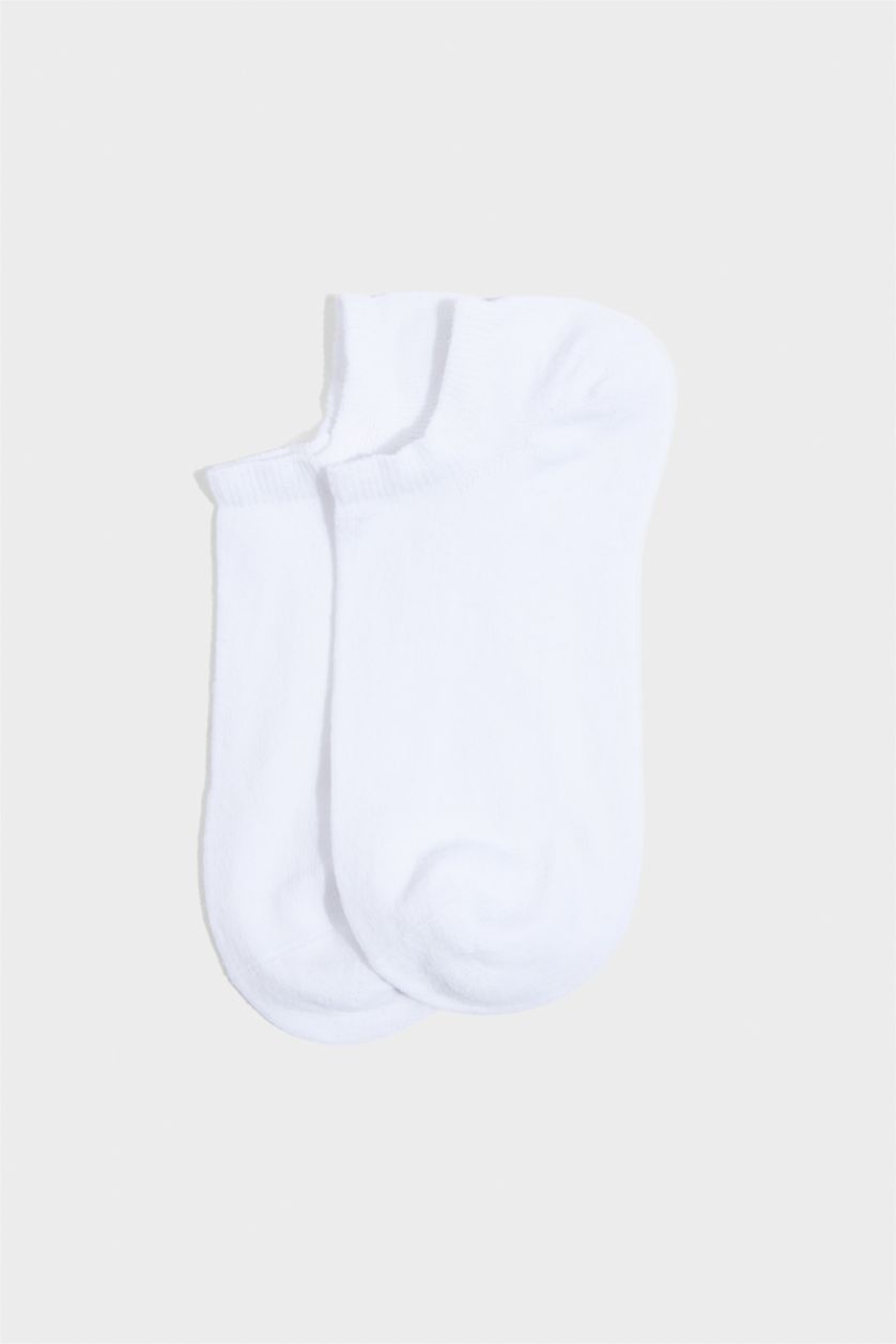 Erkek Beyaz Erkek Dikişsiz 7'li Sneaker Çorap