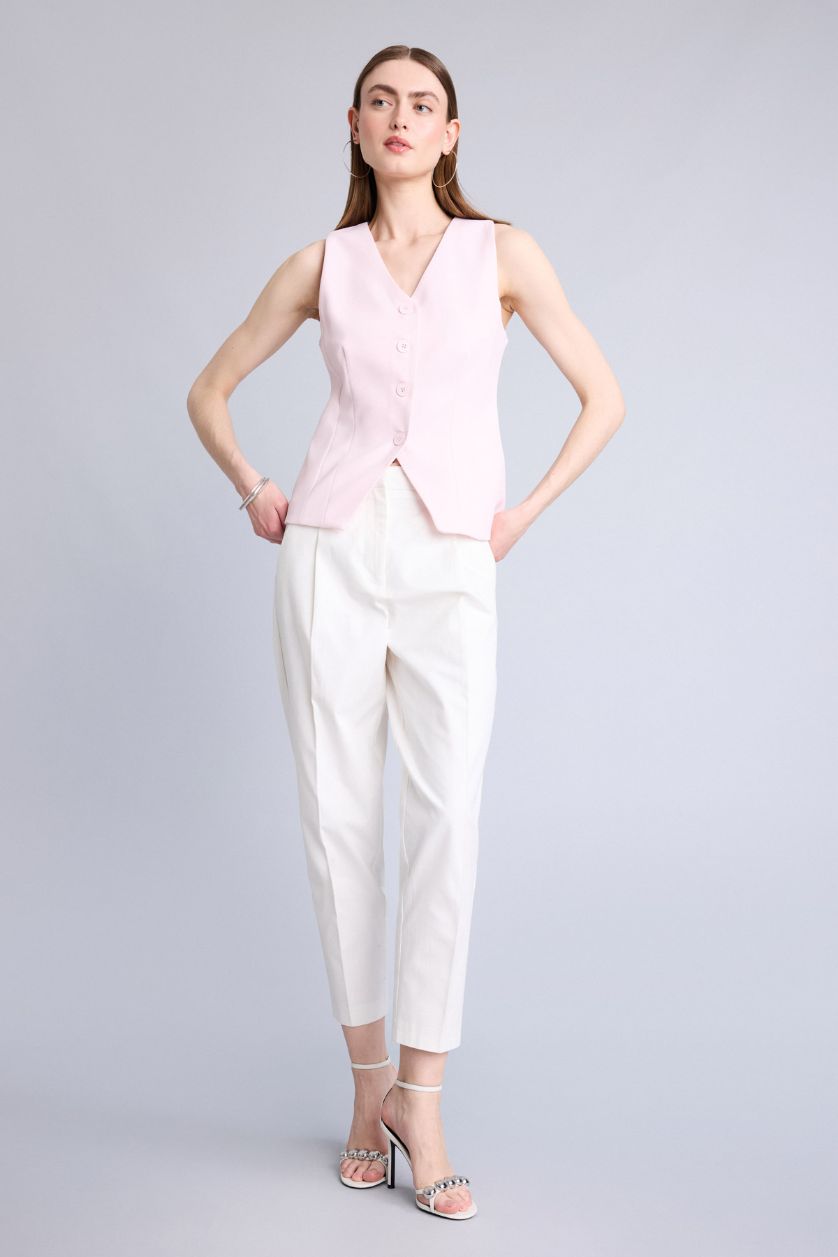 Kadın Açık Pembe Yelek