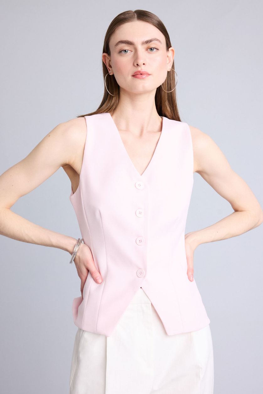 Kadın Açık Pembe Yelek