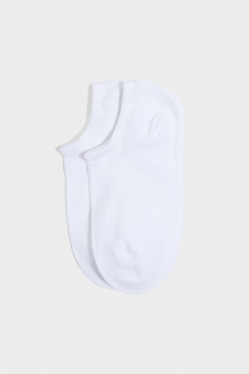 Kadın Beyaz Kadın Dikişsiz 7'li Sneaker Çorap