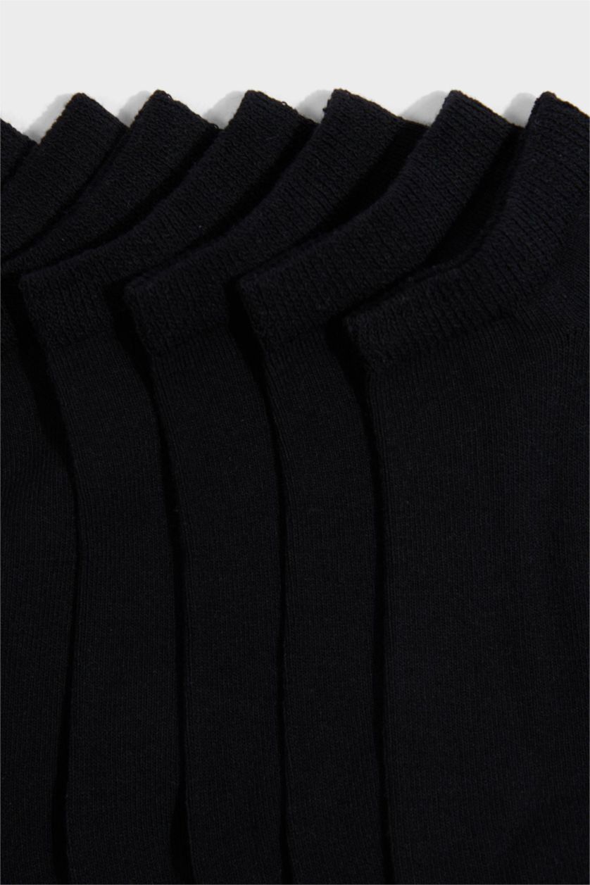 Kadın Siyah Kadın Dikişsiz 7'li Patik Çorap