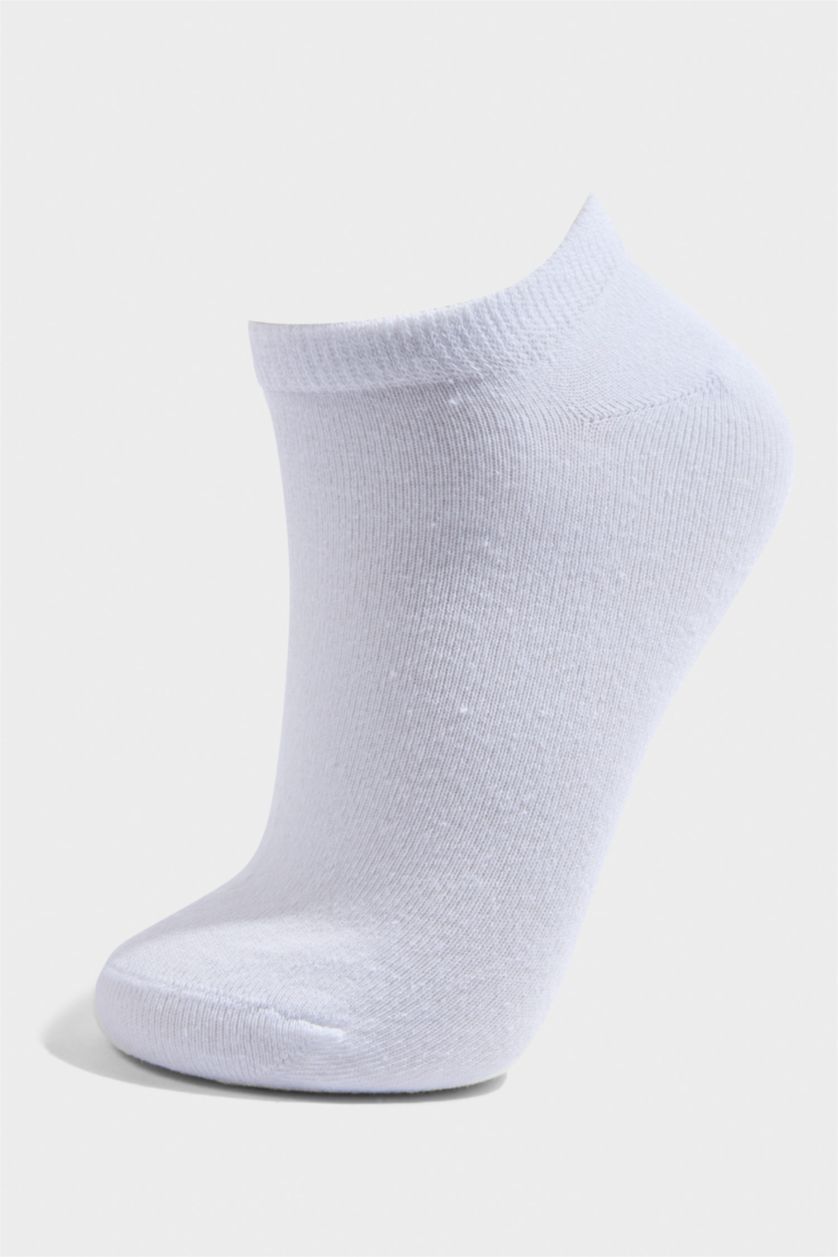Kadın Beyaz Kadın Dikişsiz 7'li Patik Çorap