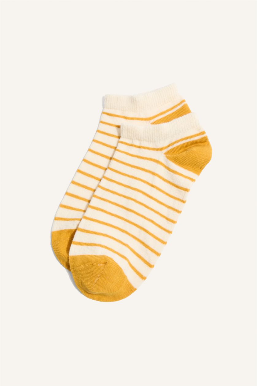 Kadın Karma Pamuklu Baskılı 5'Li Patik Çorap