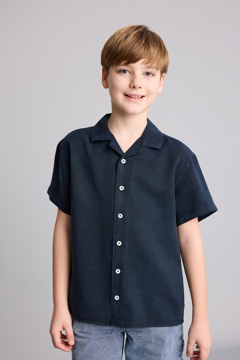 Young Boys - Teen Boys NAVY Man Regular Fit Short Sleeve Shirt