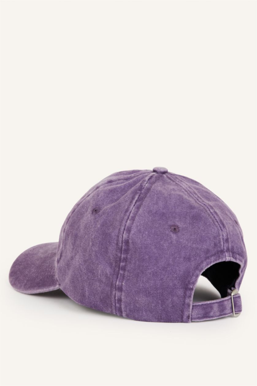 Men Purple Man Cotton Embroidered Hat