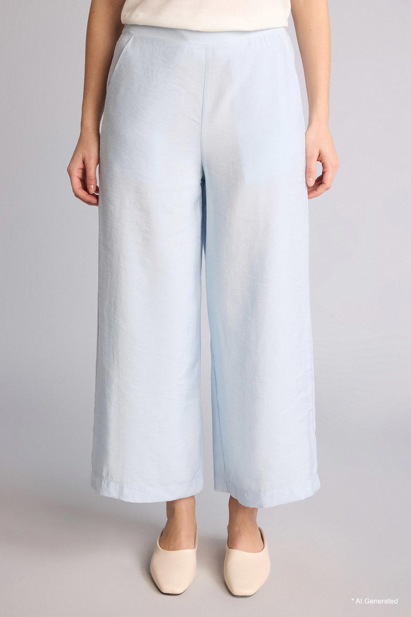 Women Light Blue Regular Fit modal Trousers