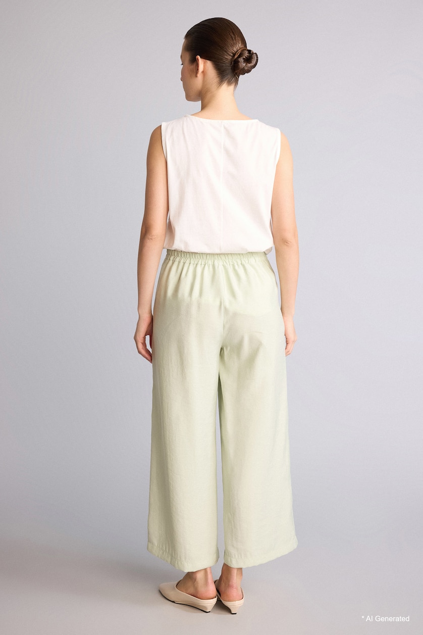 Women Light Green Regular Fit modal Trousers