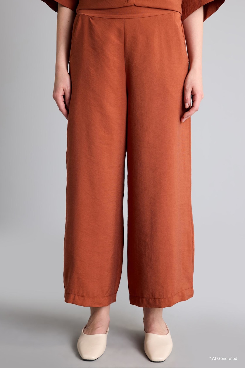 Kadın Turuncu Regular Fit Modal Pantolon