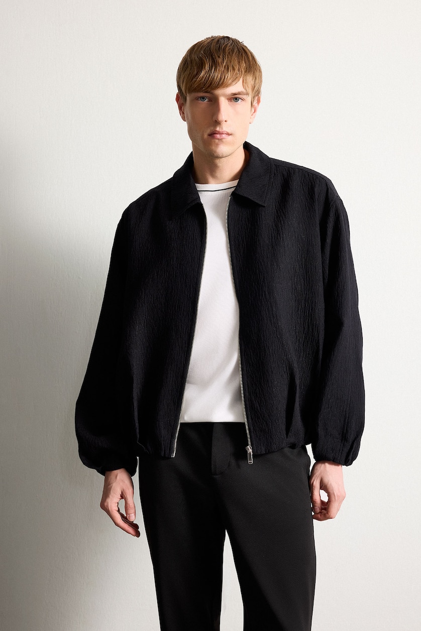 Men Black Puffer Jacket